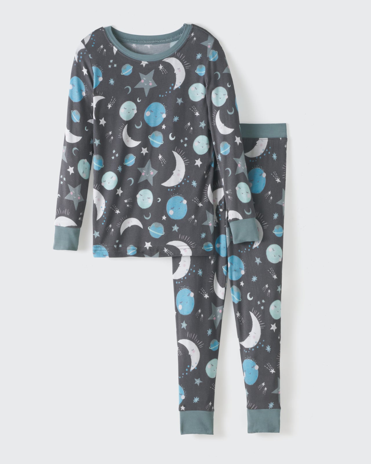 Blue To the Moon & Back Two-Piece Pajama Set - Image 6