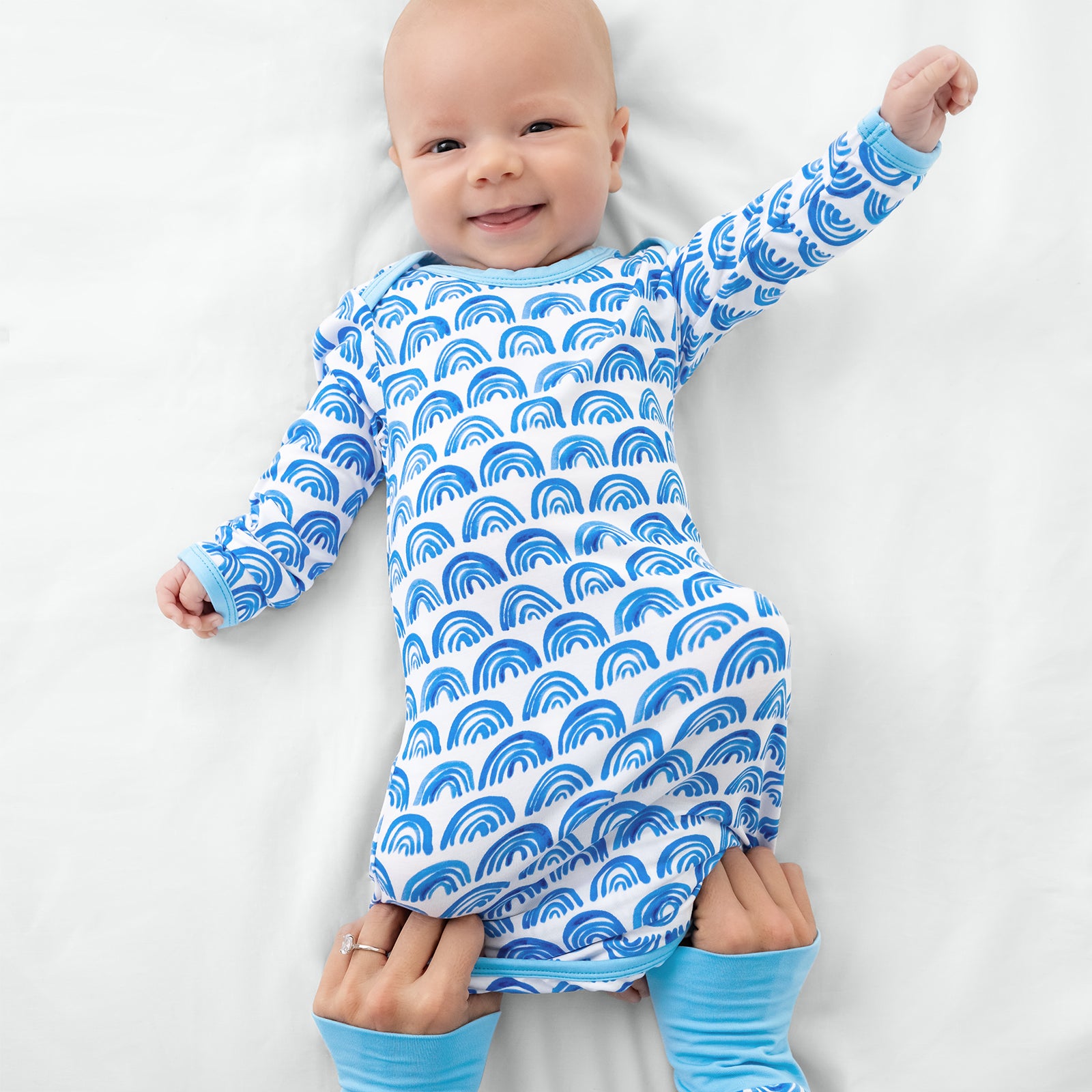Blue Rainbows Infant Gown - Image 4