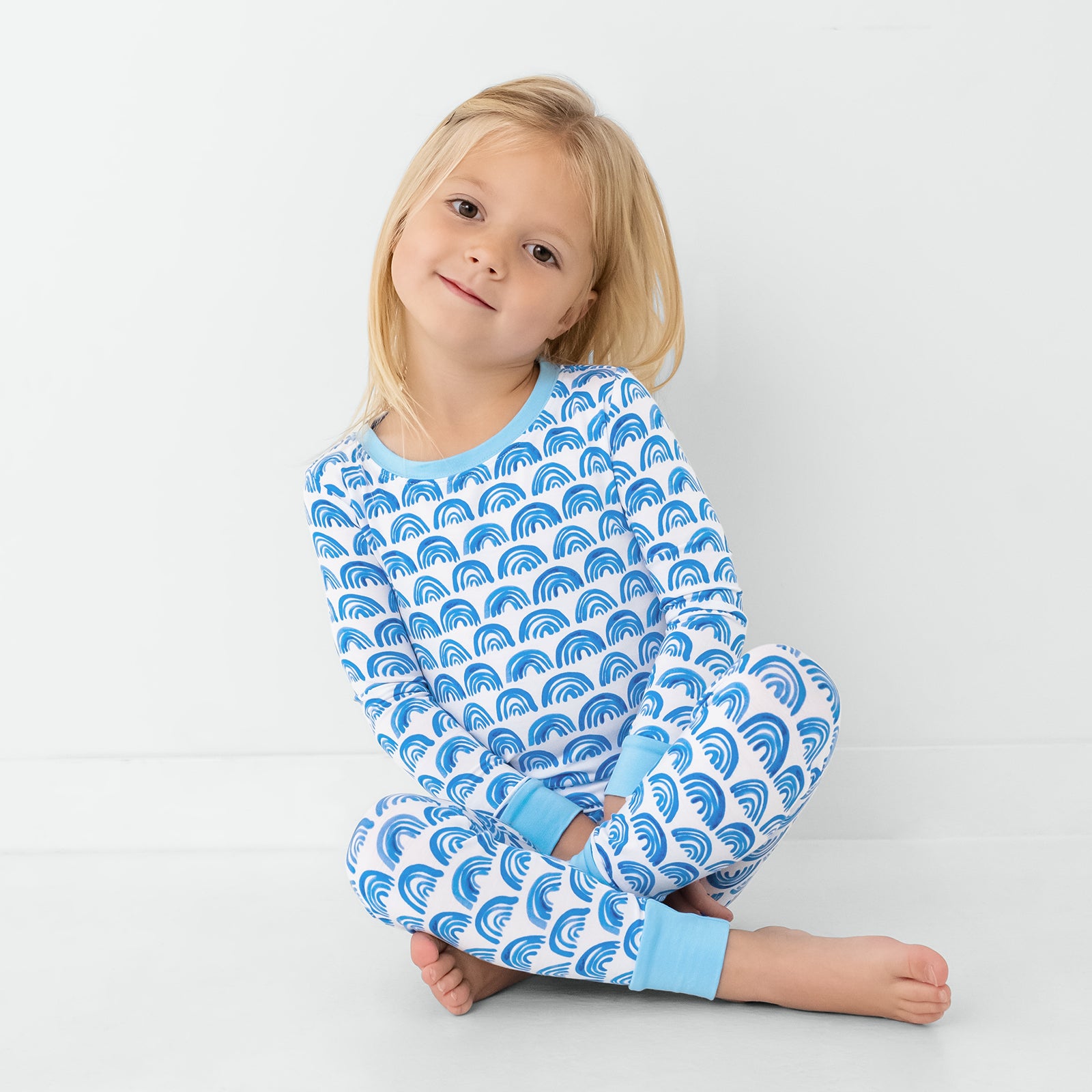 Blue Rainbows Two-Piece Pajama Set - Image 2