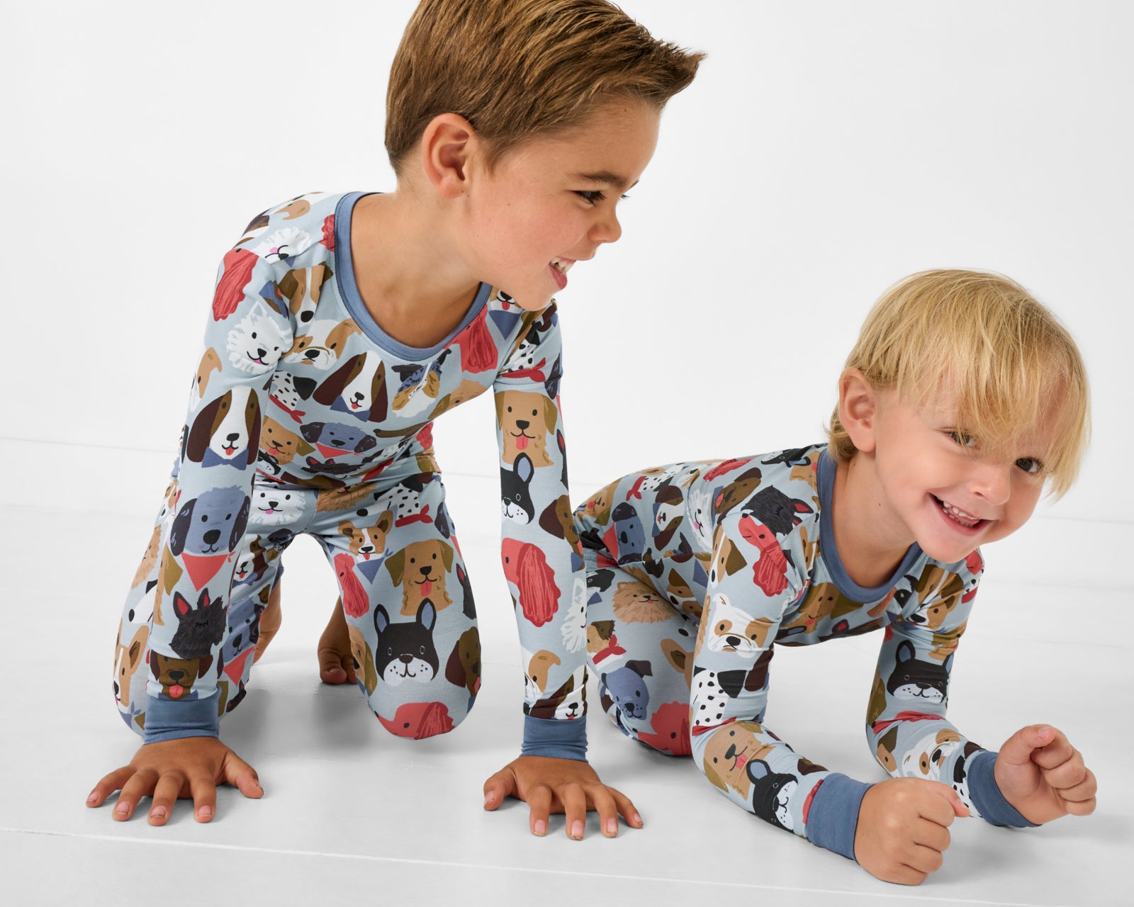 Gray Puppy Parade Two-Piece Pajama Set - Image 4