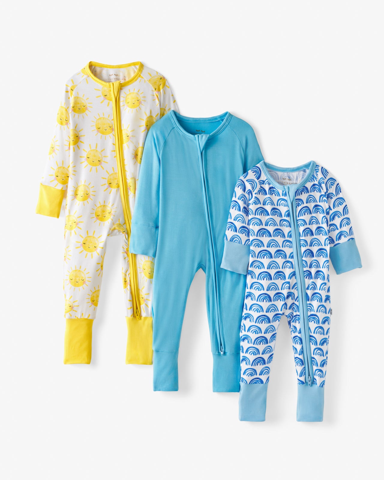 Blue Rainbows. Sky Blue & Sunshine Zippy Grow With Me Three Pack Gift Box - Image 2