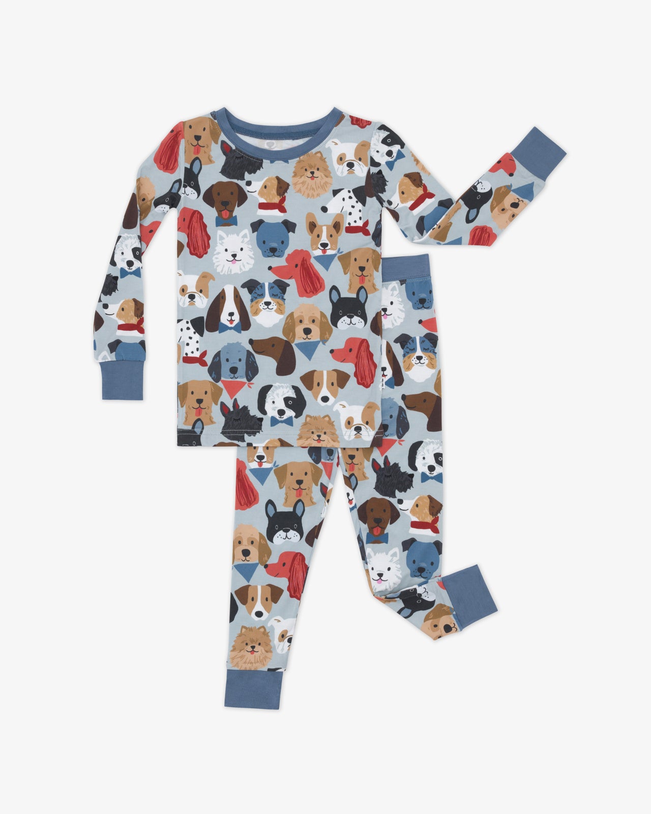 Gray Puppy Parade Two-Piece Pajama Set - Image 6