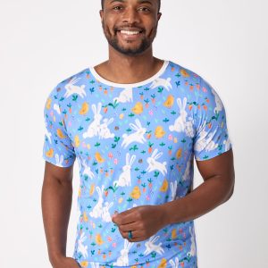 Bunny Patch Men's Short Sleeve Pajama Top
