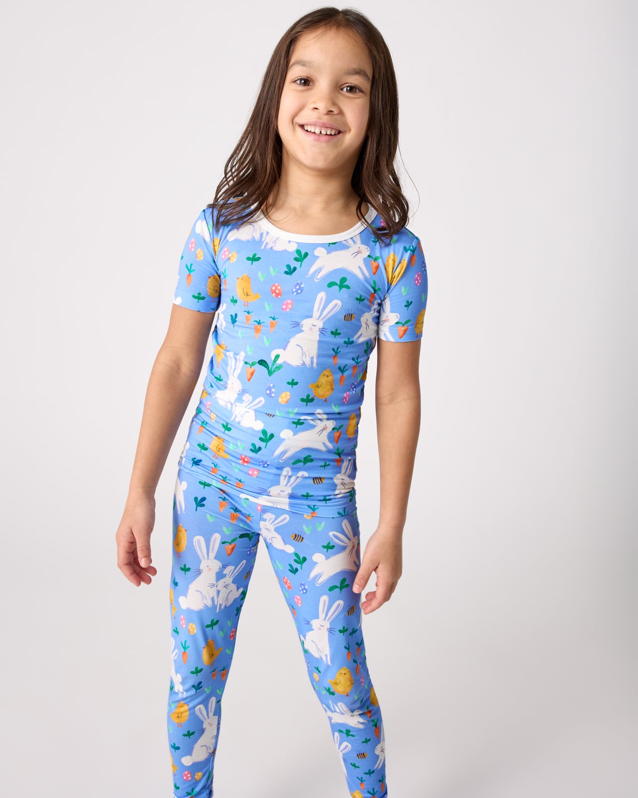 Bunny Patch Two-Piece Short Sleeve Pajama Set - Image 2