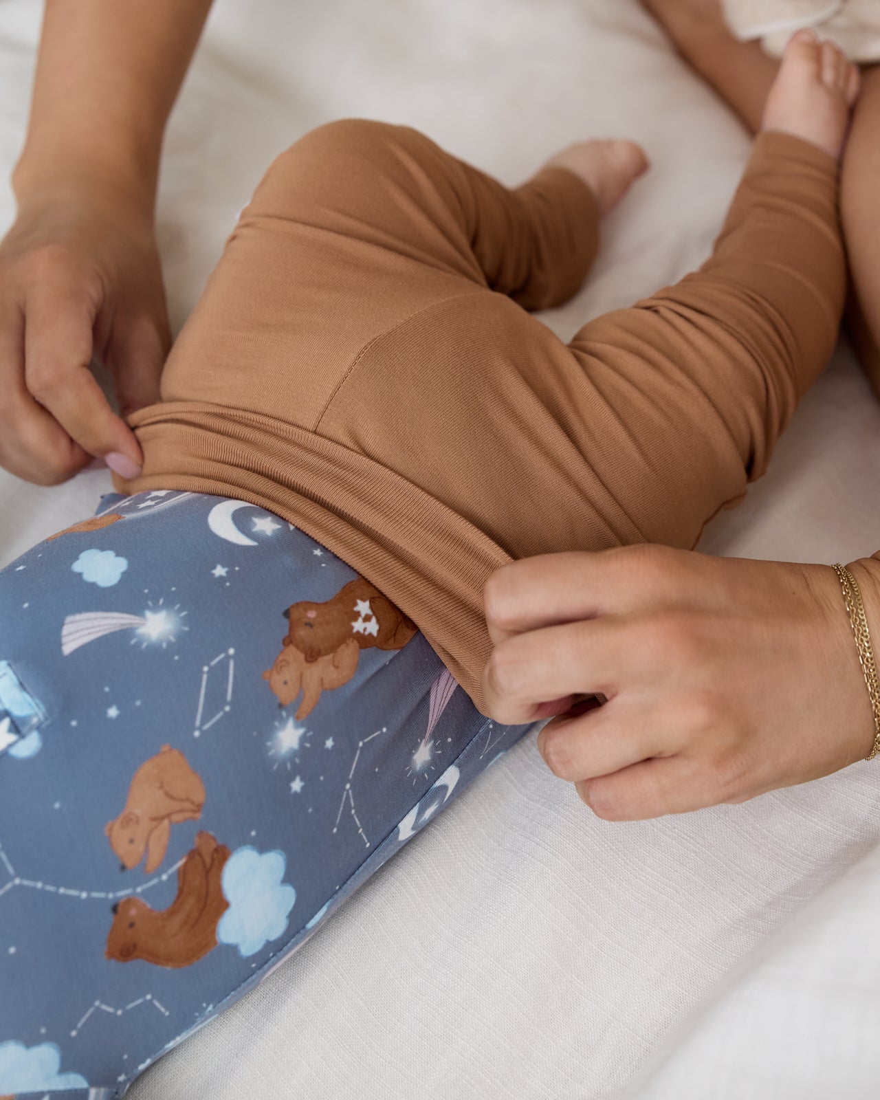 Chestnut Brown Fold Over Legging - Image 4