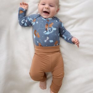 Chestnut Brown Fold Over Legging