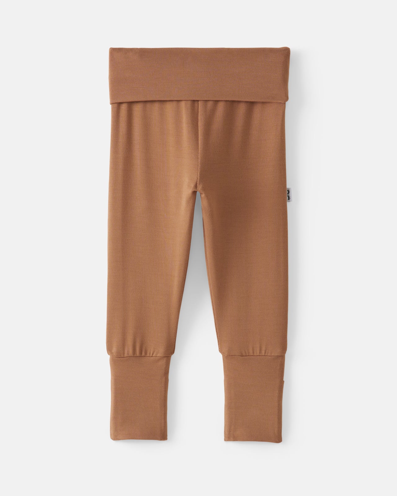 Chestnut Brown Fold Over Legging - Image 2