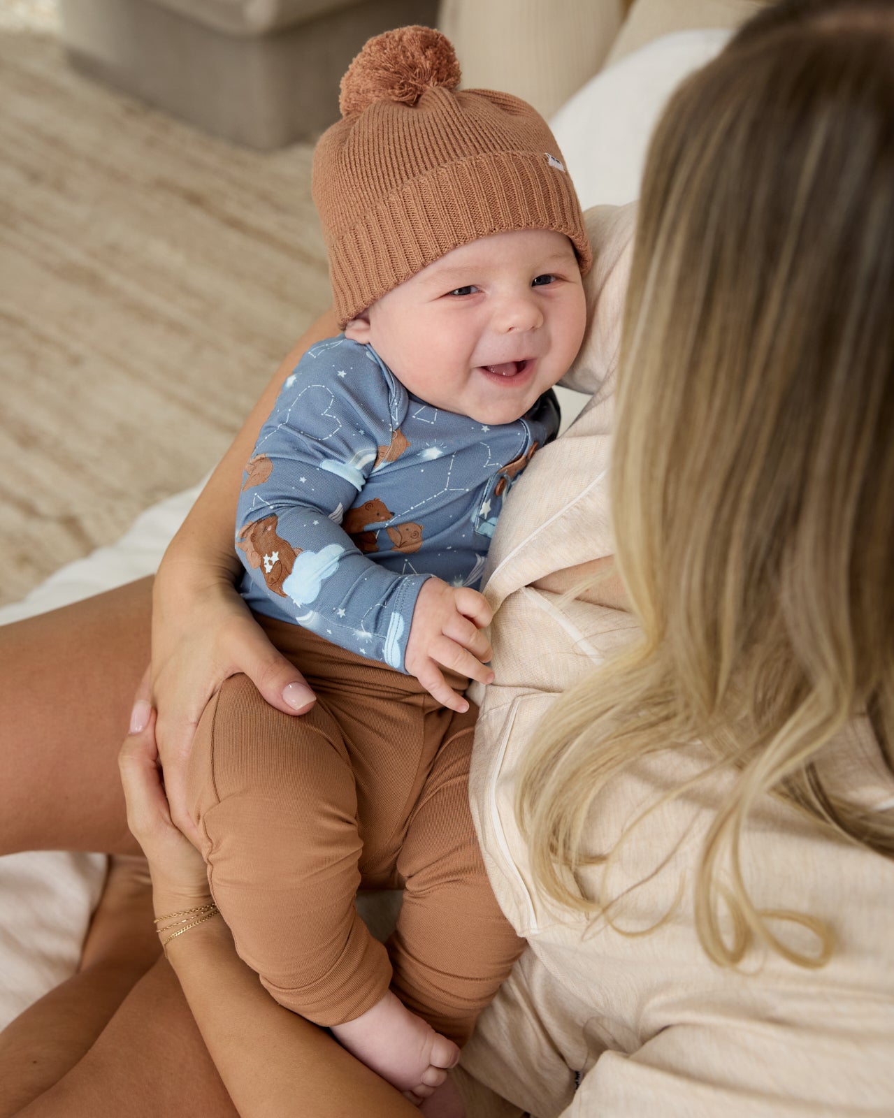 Chestnut Brown Sweater Beanie Hat - Image 4