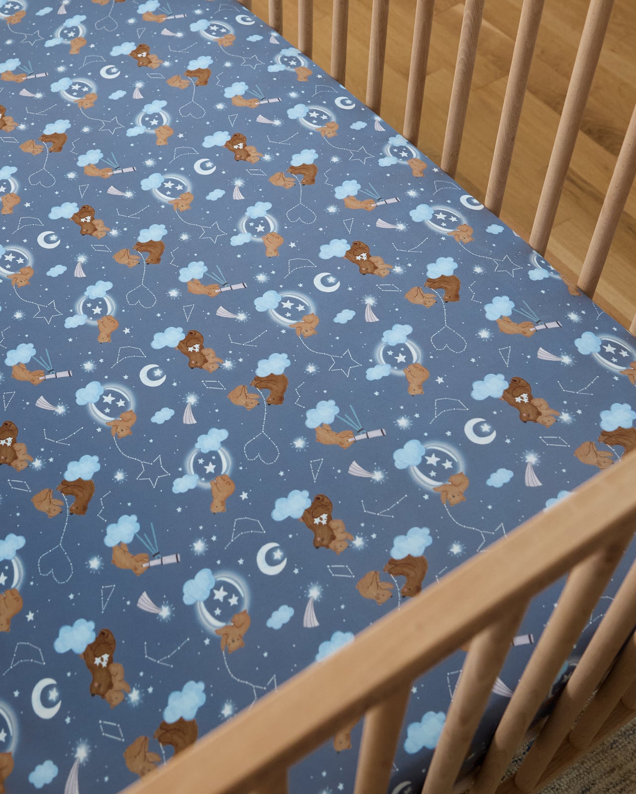 Constellation Cubs Fitted Crib Sheet