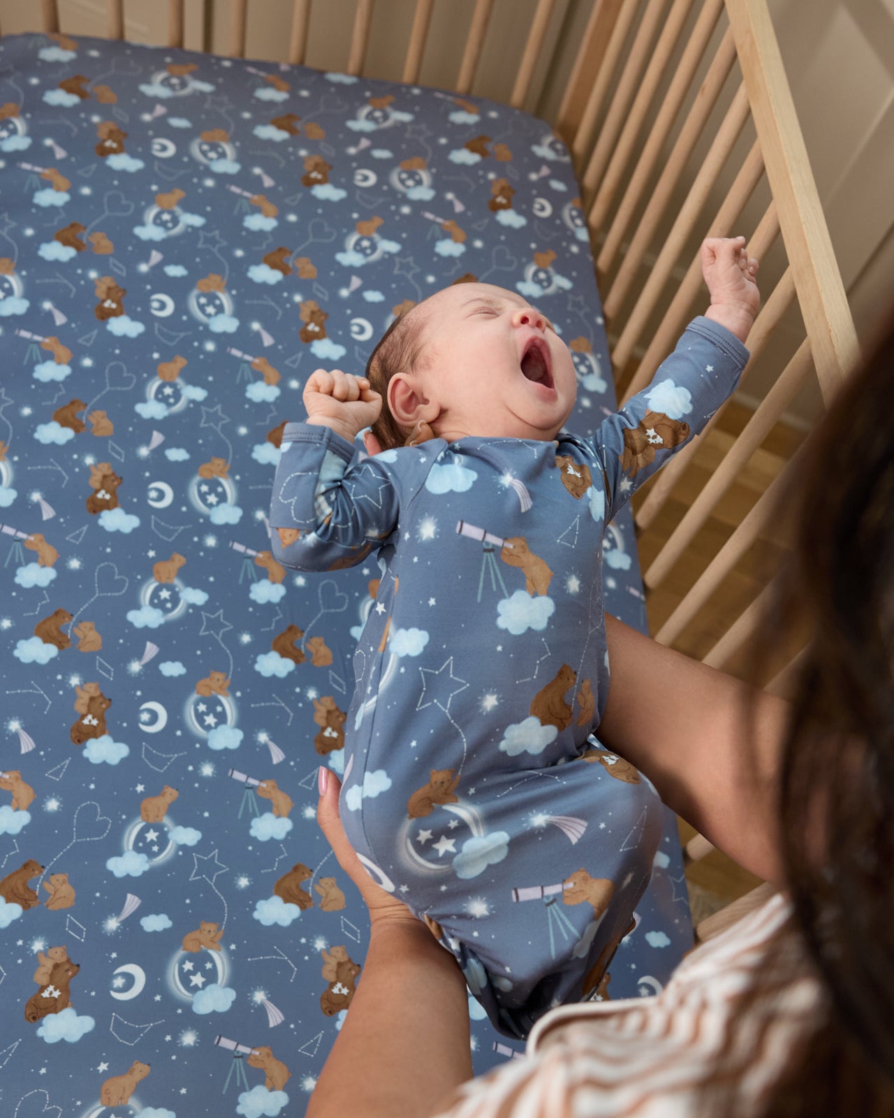 Constellation Cubs Fitted Crib Sheet - Image 2