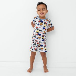 Construction Two-Piece Short Sleeve & Shorts Pajama Set
