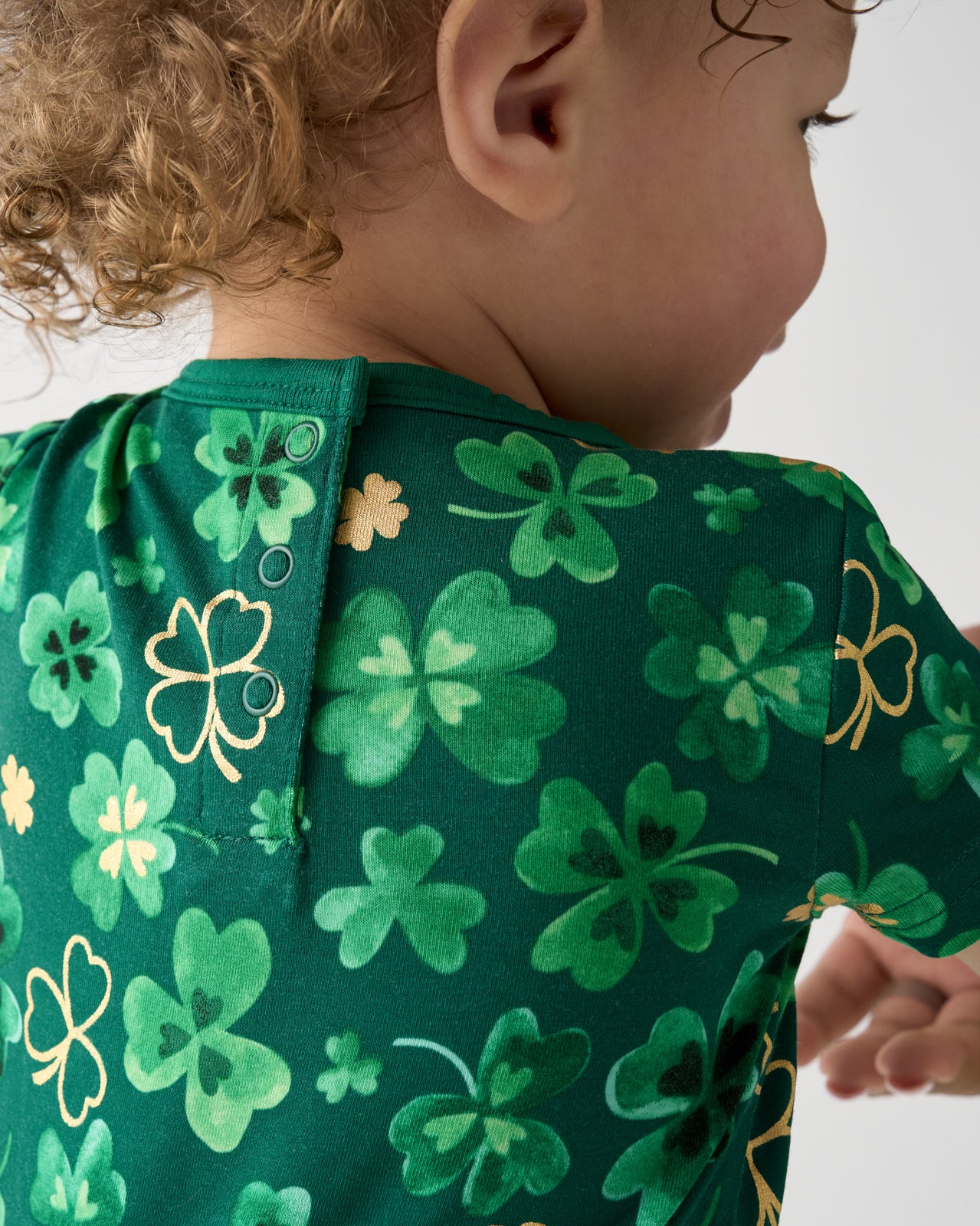 Clover Cuties Pocket Shorty Romper - Image 3