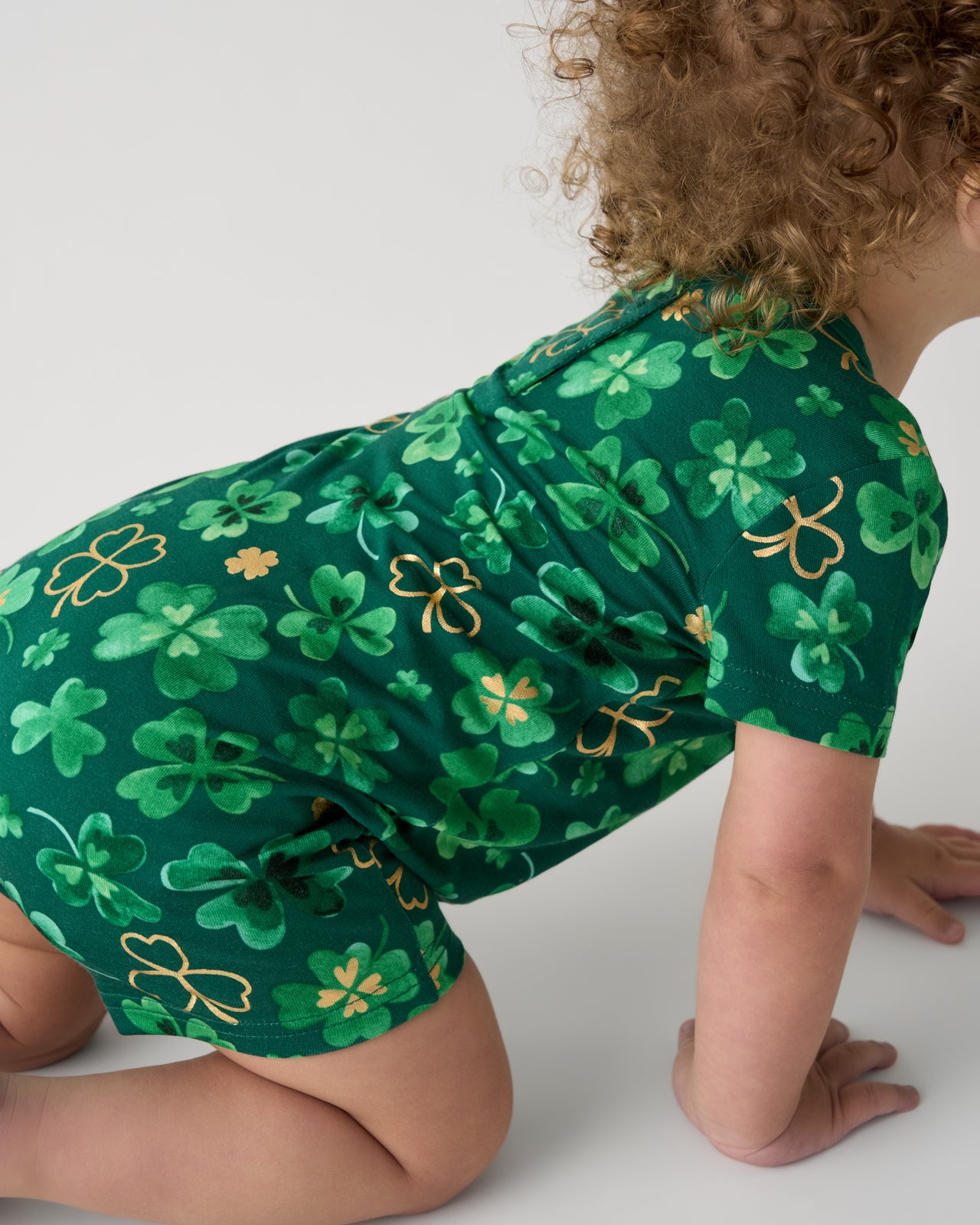 Clover Cuties Pocket Shorty Romper - Image 2