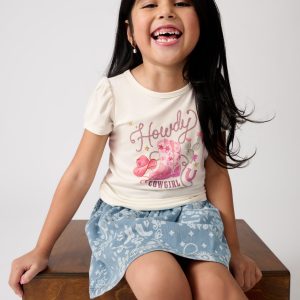 Howdy Cowgirl Puff Sleeve Tee