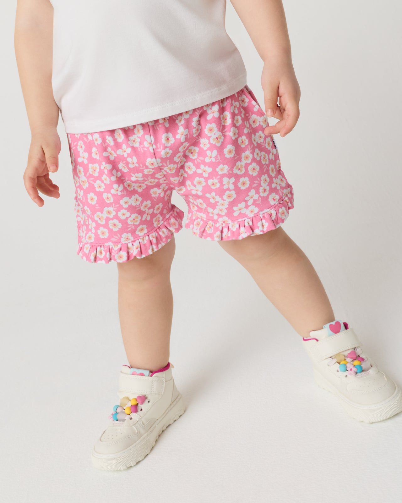 Sweet Pink Petals Ruffle Shorts - Image 4