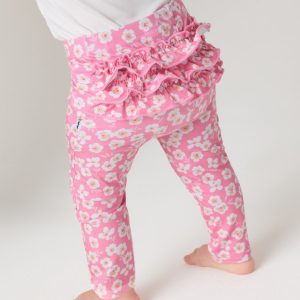 Sweet Pink Petals Ruffle Legging