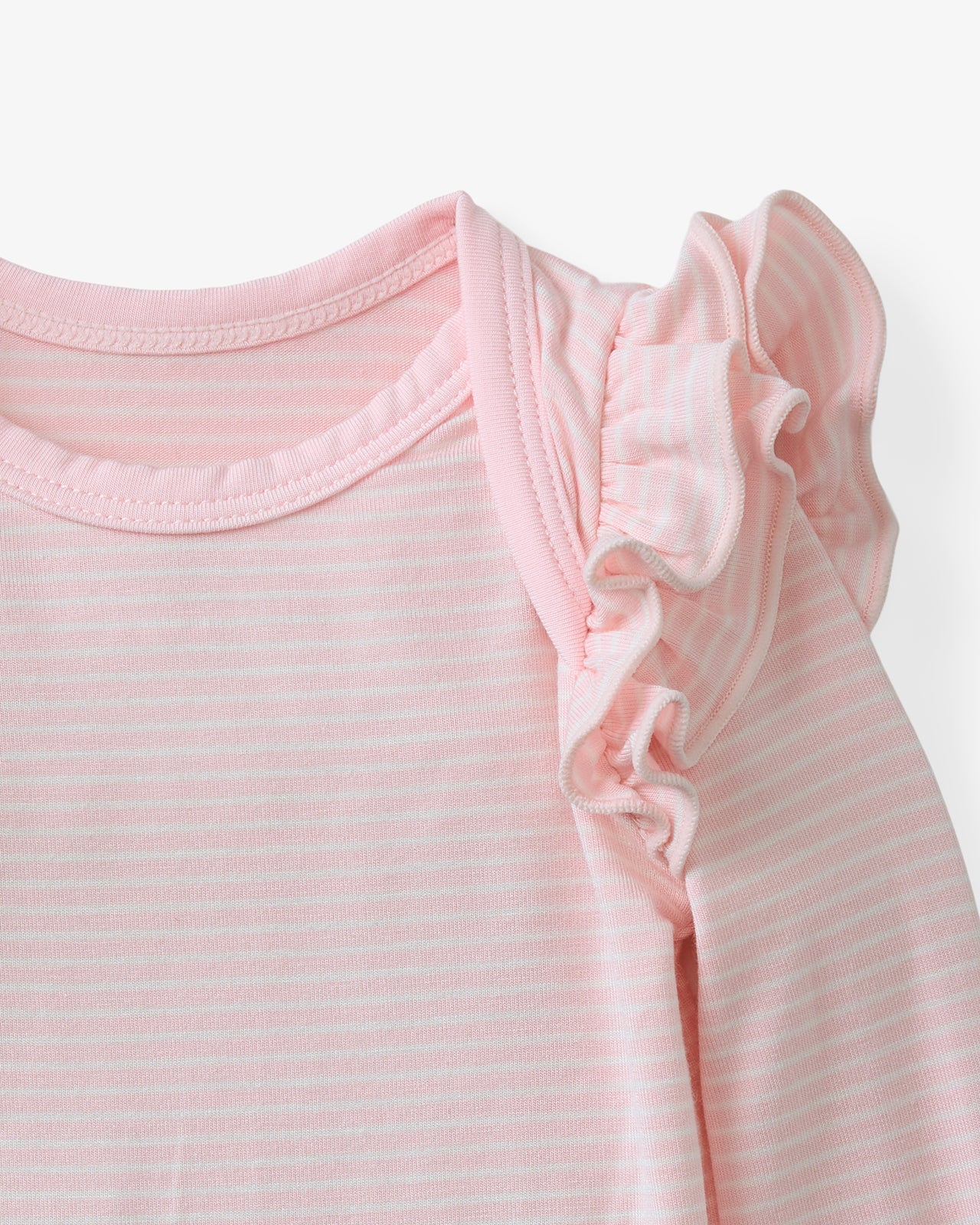 Prima Pink Stripe Flutter Bodysuit - Image 7