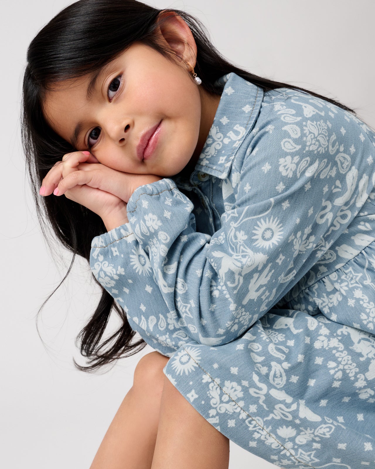 Bandana Blues Denim Shirt Dress - Image 3