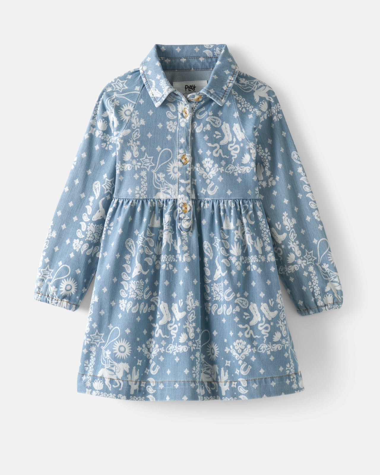 Bandana Blues Denim Shirt Dress - Image 6