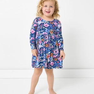 Dusk Blooms Bow Back Skater Dress