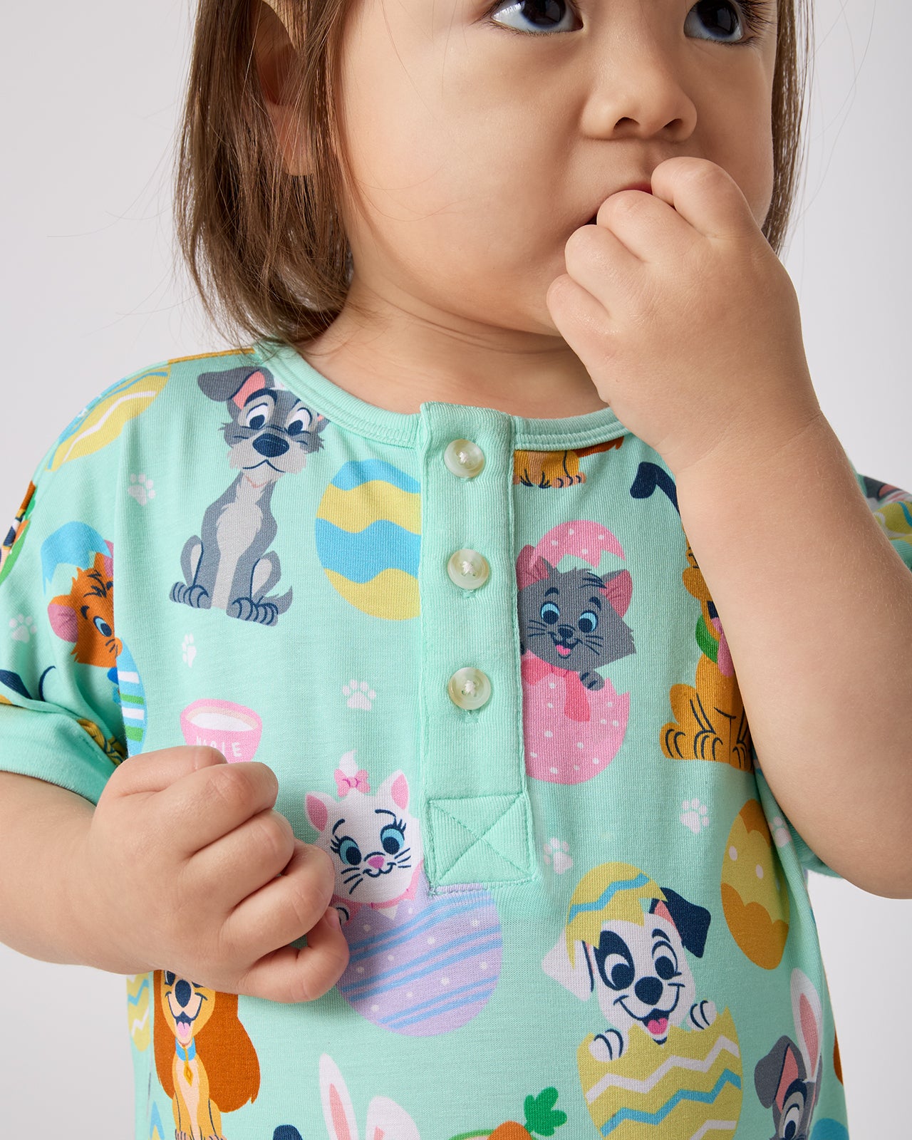 Disney Peekaboo Pets Dolman Henley Romper - Image 2