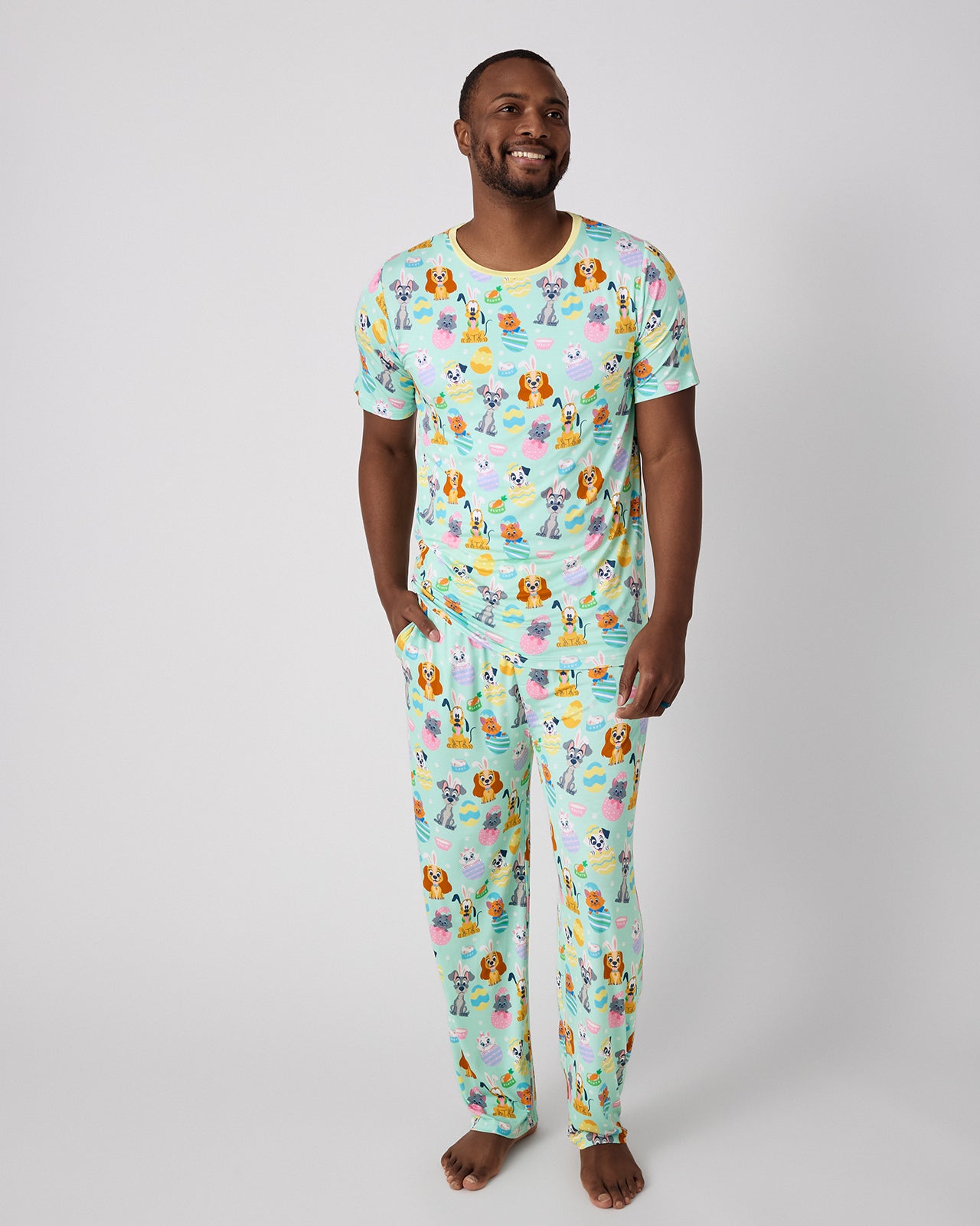 Disney Peekaboo Pets Men's Short Sleeve Pajama Top - Image 2