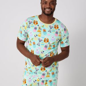 Disney Peekaboo Pets Men's Short Sleeve Pajama Top