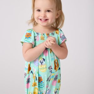 Disney Peekaboo Pets Smocked Flutter Romper
