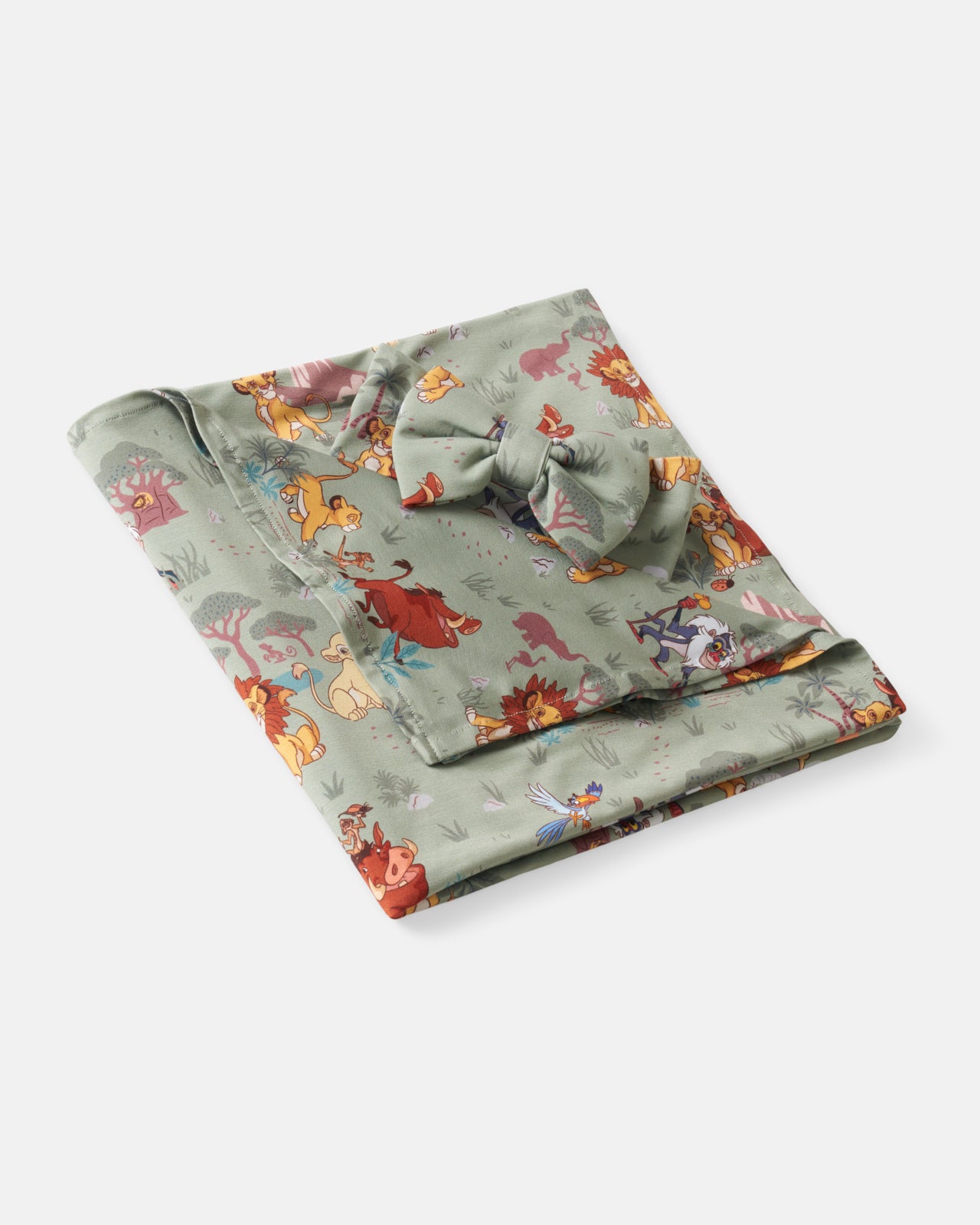 Disney Simba's Safari Swaddle & Luxe Bow Headband Set - Image 3