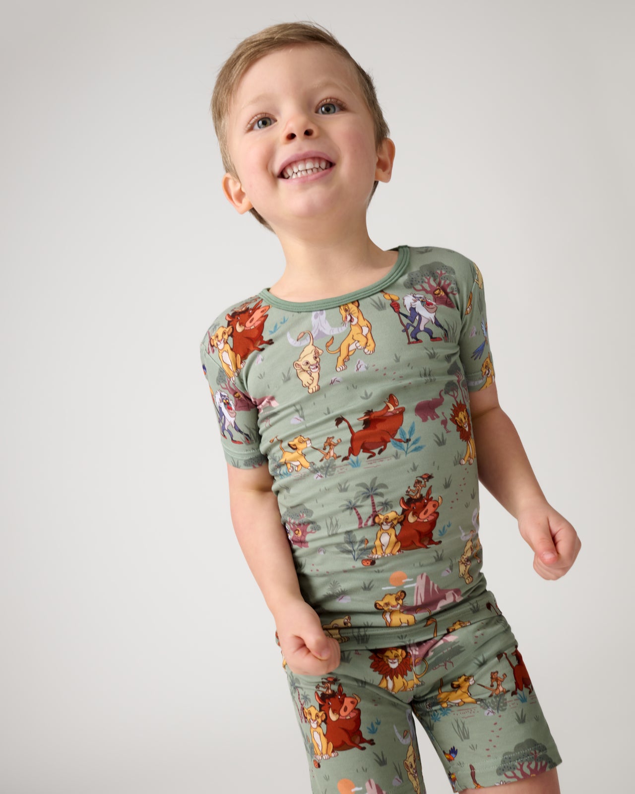 Disney Simba's Safari Two-Piece Short Sleeve & Shorts Pajama Set - Image 4