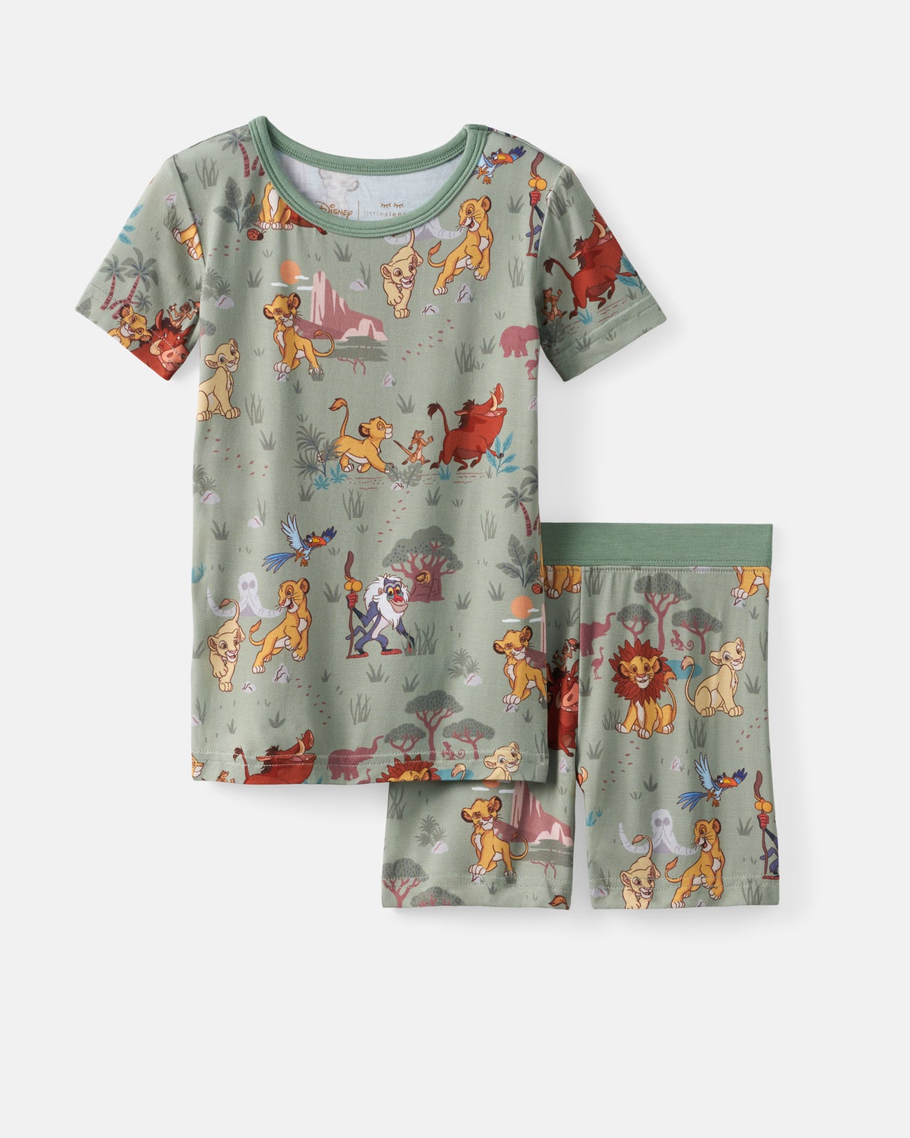 Disney Simba's Safari Two-Piece Short Sleeve & Shorts Pajama Set - Image 8