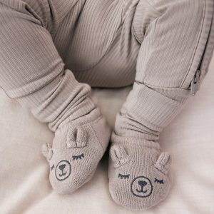 Dove Gray Bear Booties