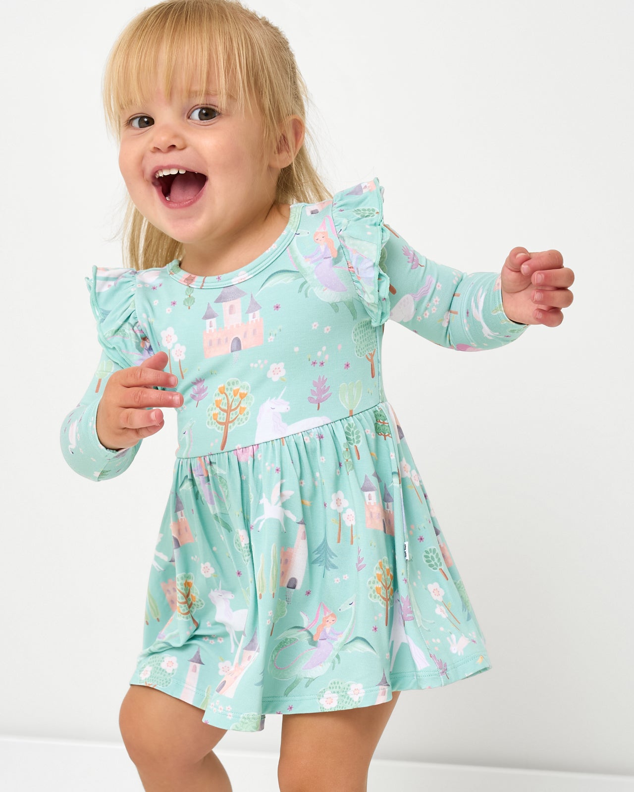 Enchanted Fairytale Flutter Twirl Dress with Bodysuit