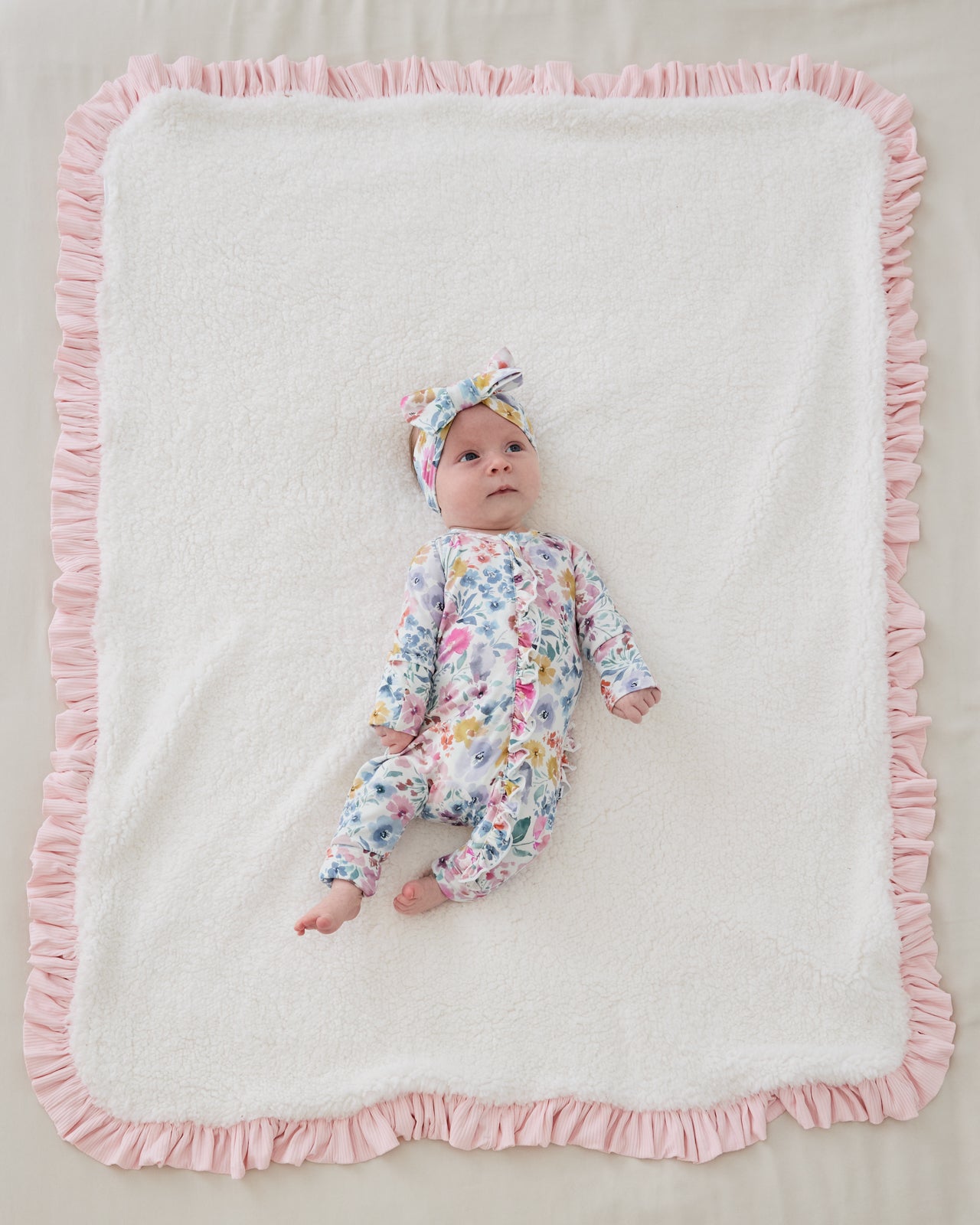 Prima Pink Ribbed Ruffle Mini Cloud Blanket? - Image 2
