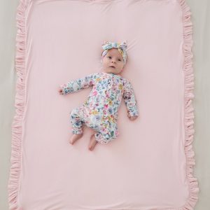 Prima Pink Ribbed Ruffle Mini Cloud Blanket®
