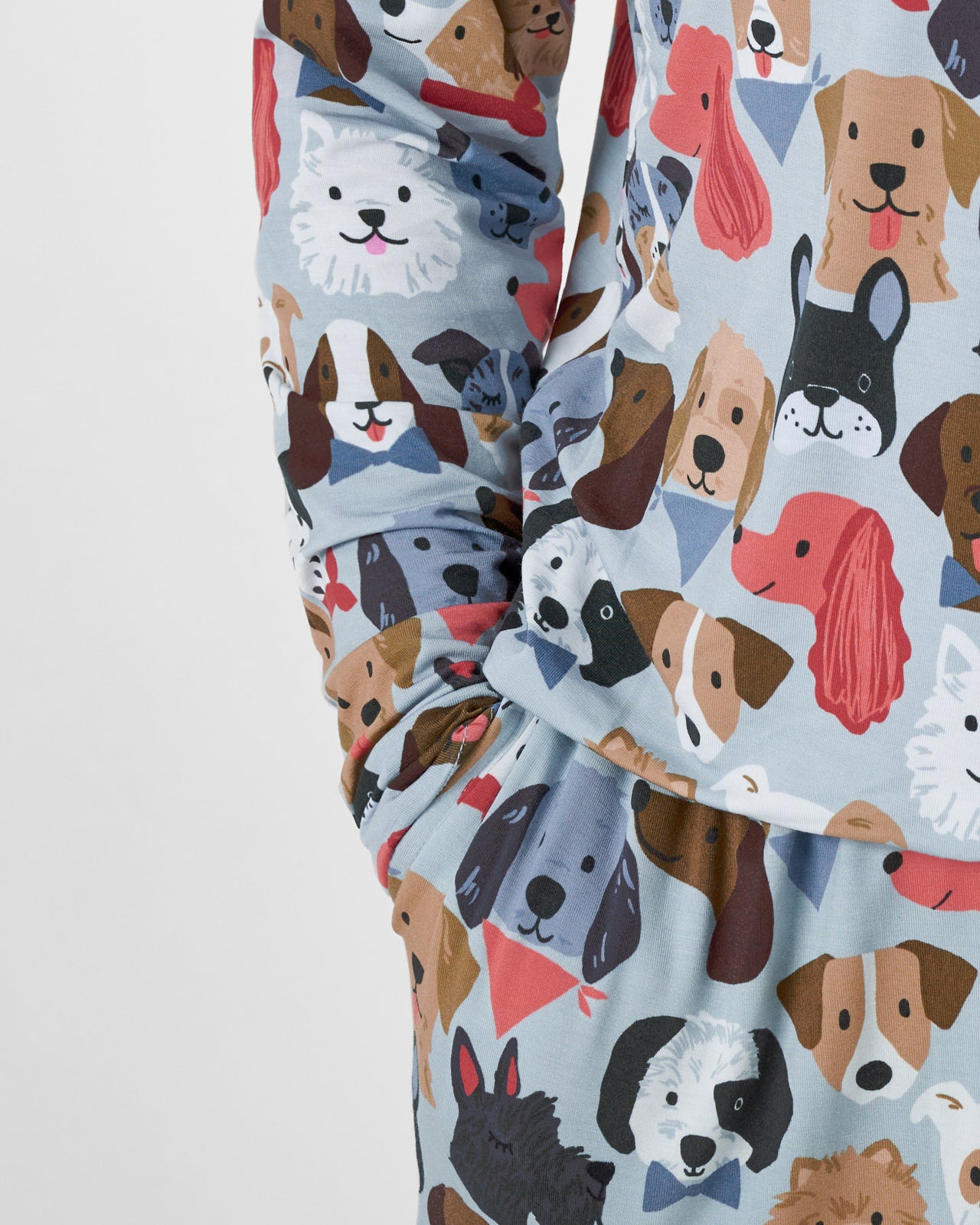 Gray Puppy Parade Men's Pajama Pants - Image 5