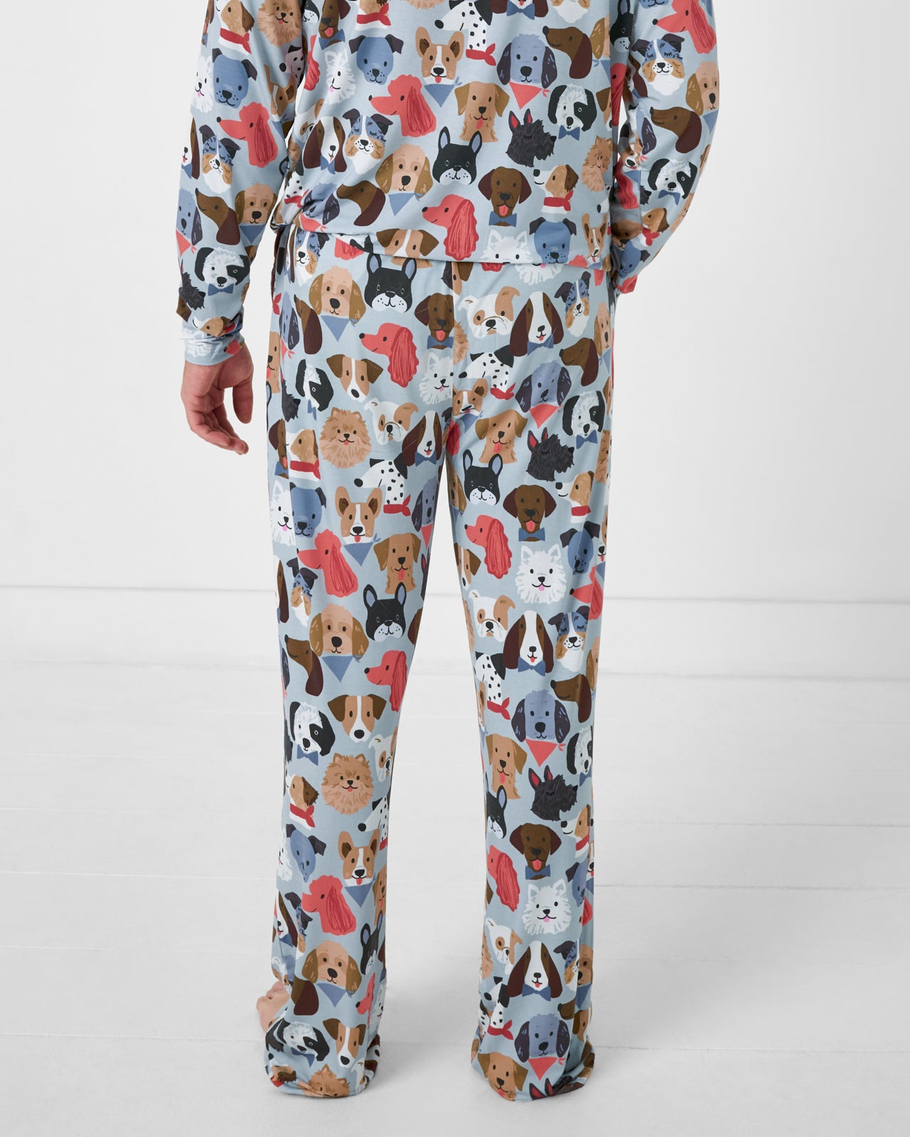 Gray Puppy Parade Men's Pajama Pants - Image 3