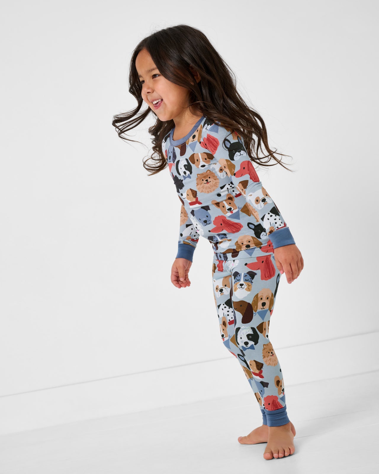 Gray Puppy Parade Two-Piece Pajama Set - Image 2