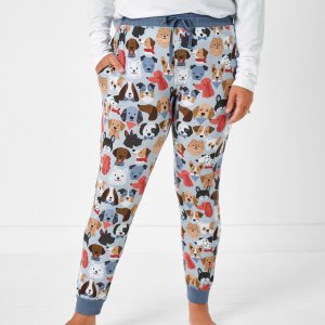 Gray Puppy Parade Women's Pajama Pants