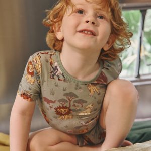 Disney Simba's Safari Two-Piece Short Sleeve & Shorts Pajama Set