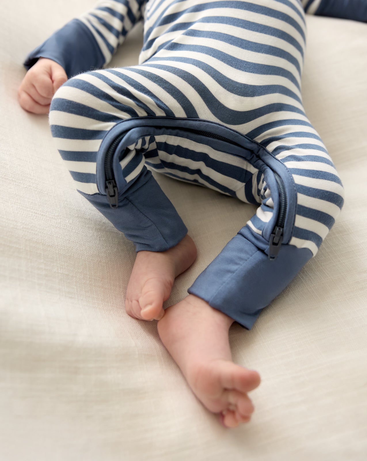 Hazy Blue Stripe Crescent Zippy - Image 2