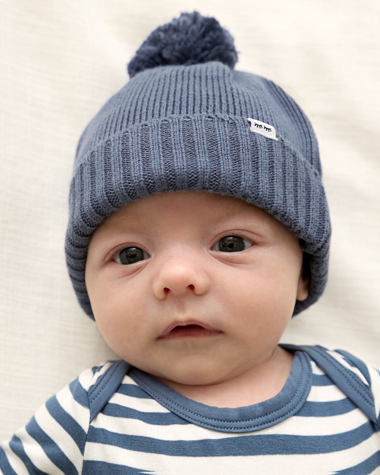 Hazy Blue Sweater Beanie Hat