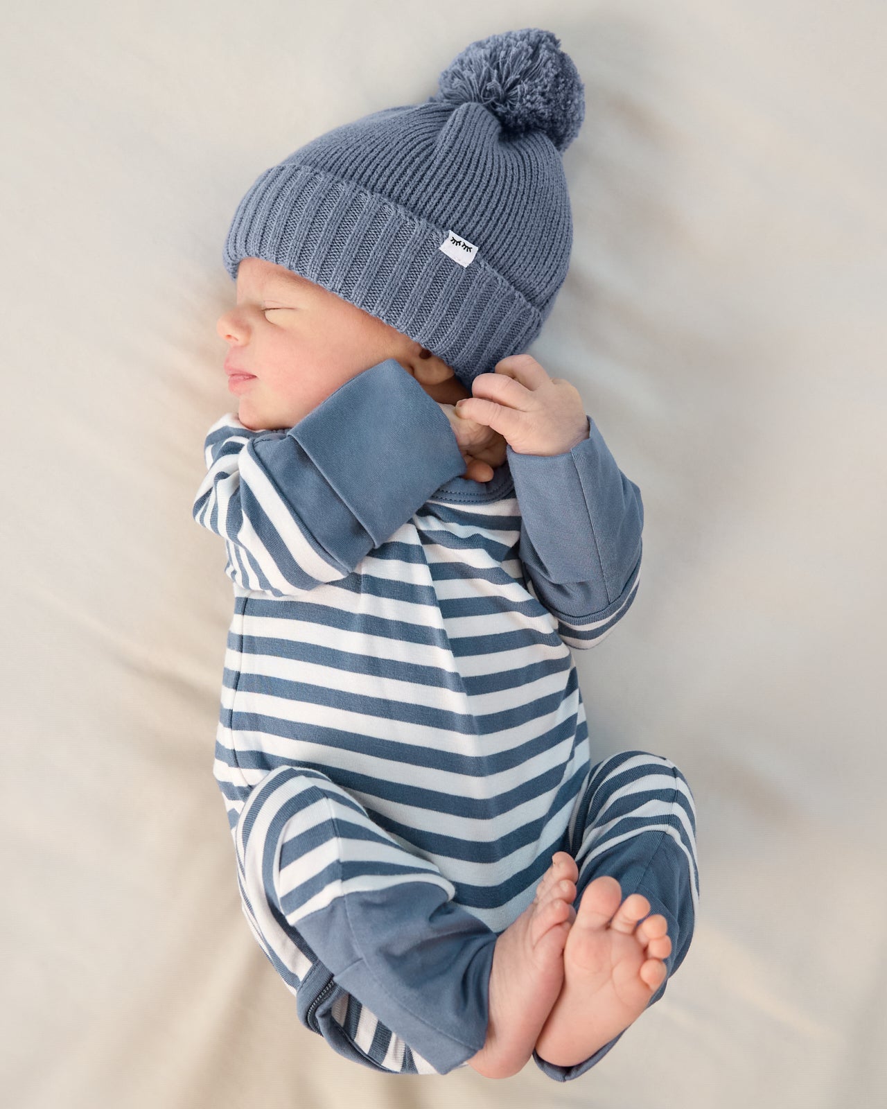 Hazy Blue Stripe Crescent Zippy - Image 4