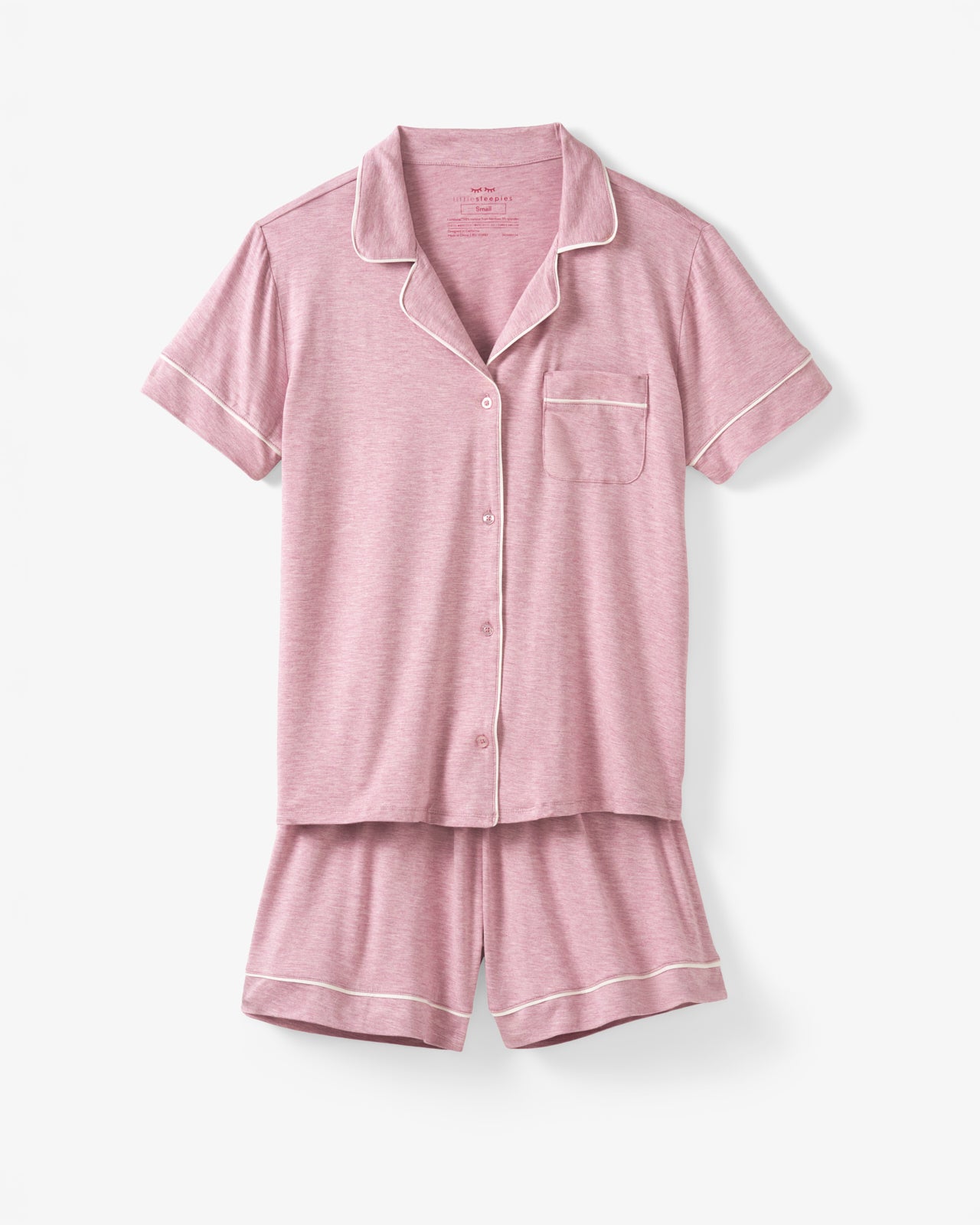 Heather Mauve Women's Short Sleeve & Shorts Pajama Set - Image 8