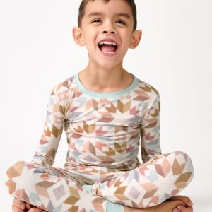 Kaleidoscope Dreams Ribbed Two-Piece Pajama Set