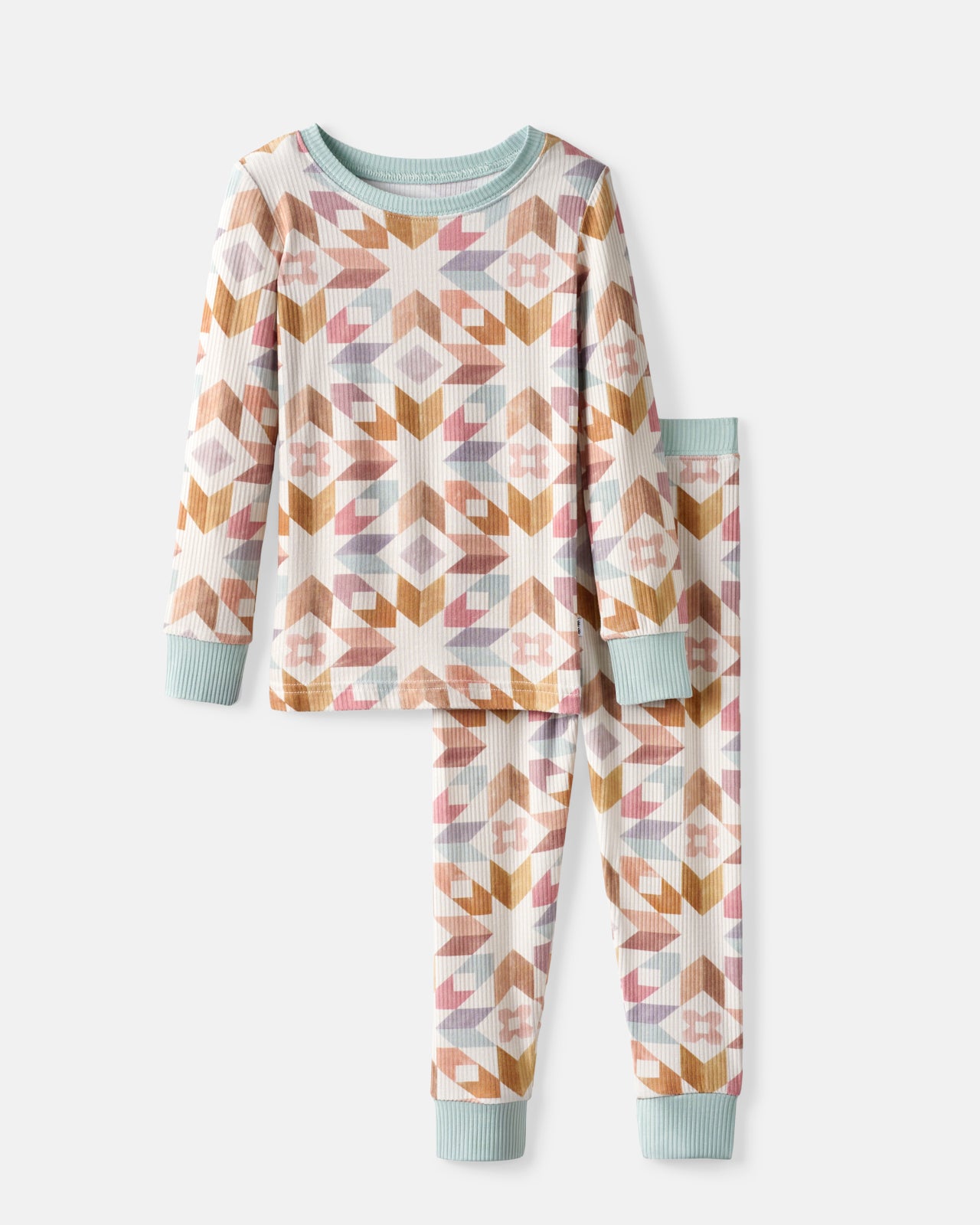 Kaleidoscope Dreams Ribbed Two-Piece Pajama Set - Image 7