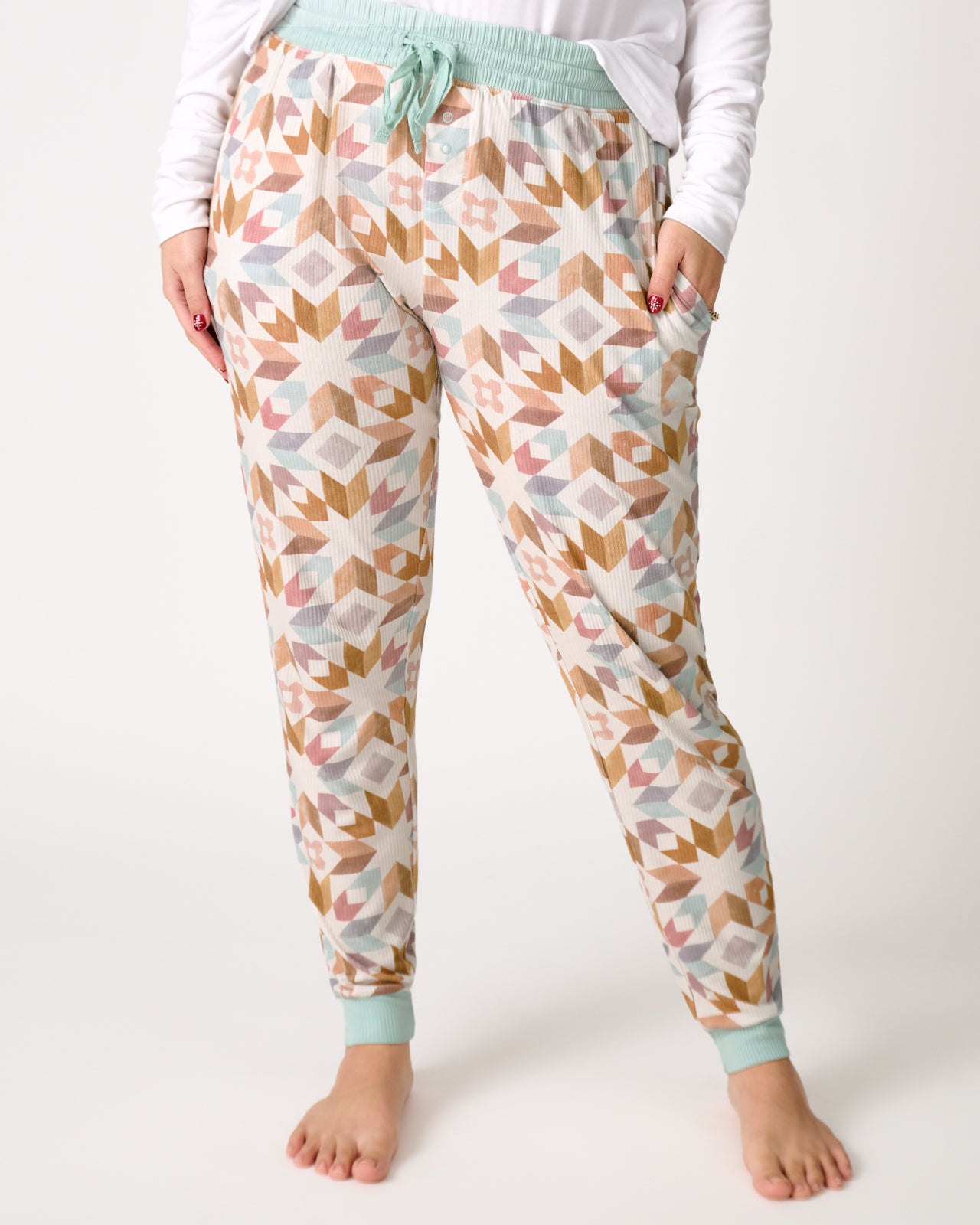 Kaleidoscope Dreams Ribbed Women's Pajama Pants