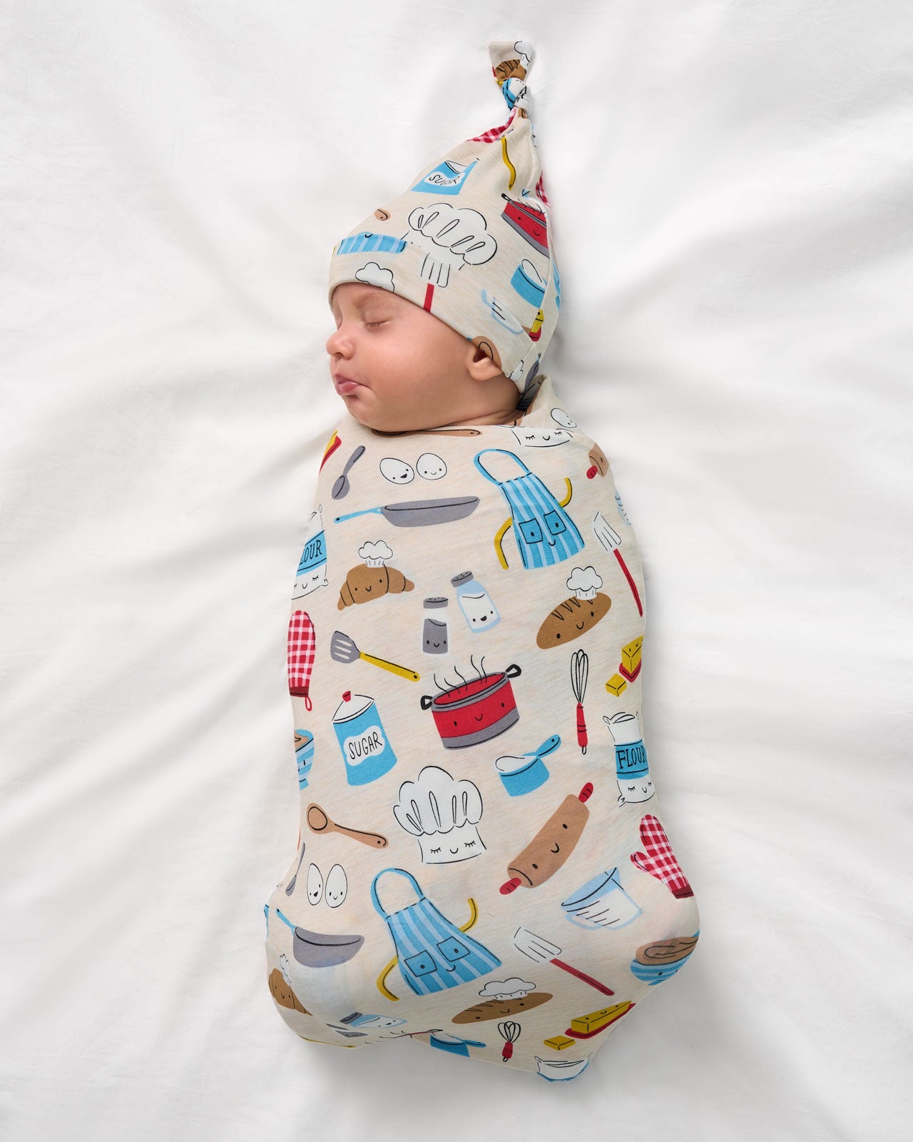 Little Chef Swaddle & Hat Set