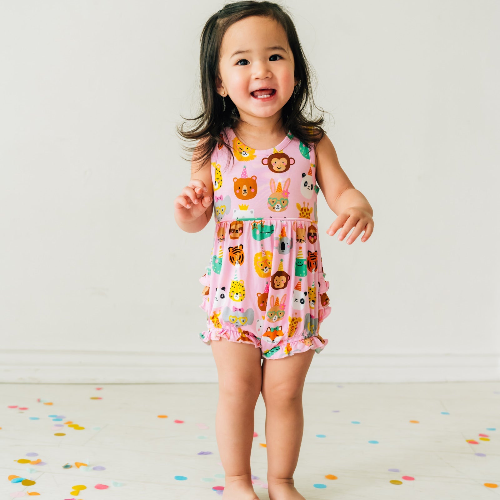 Pink Party Pals Bubble Romper