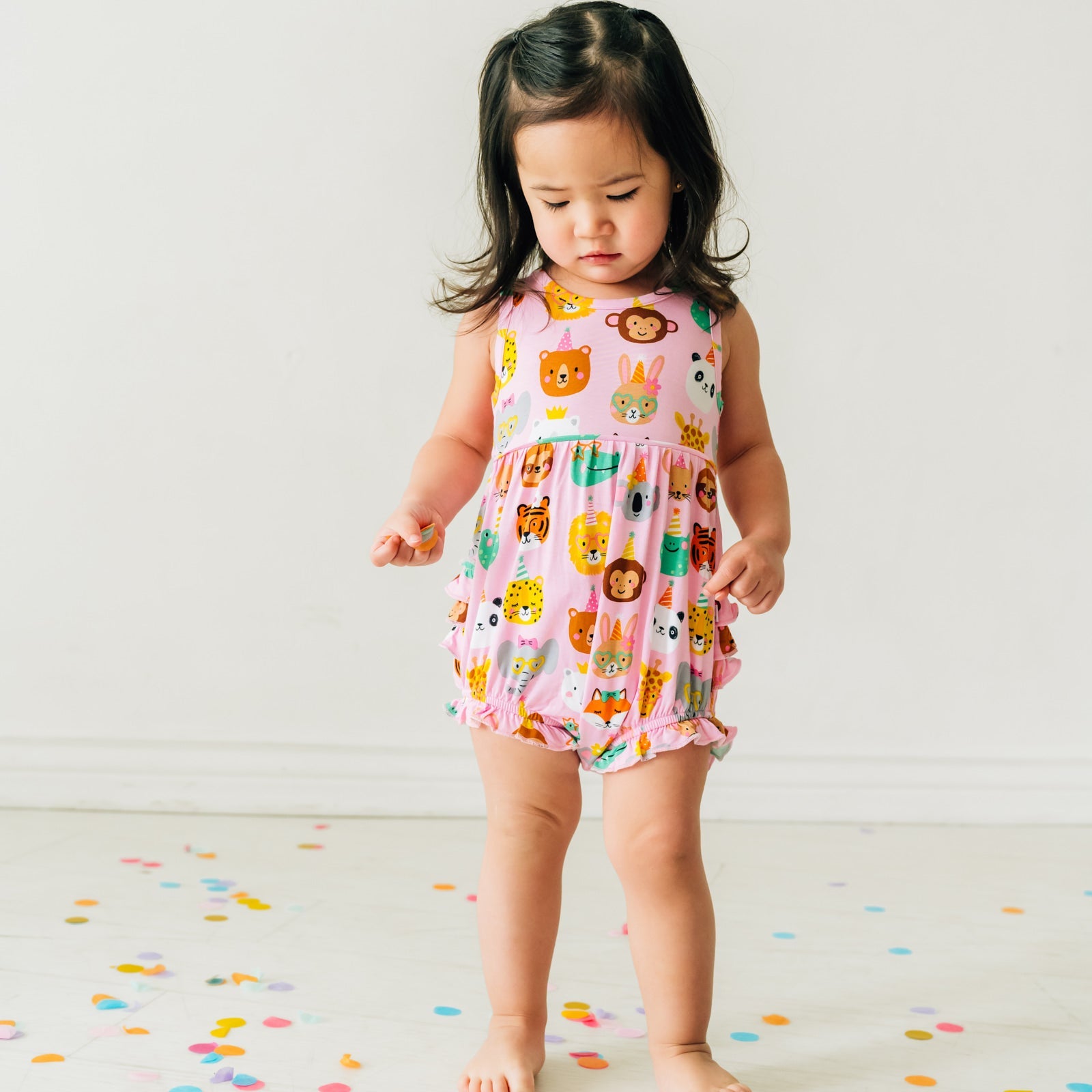 Pink Party Pals Bubble Romper - Image 5